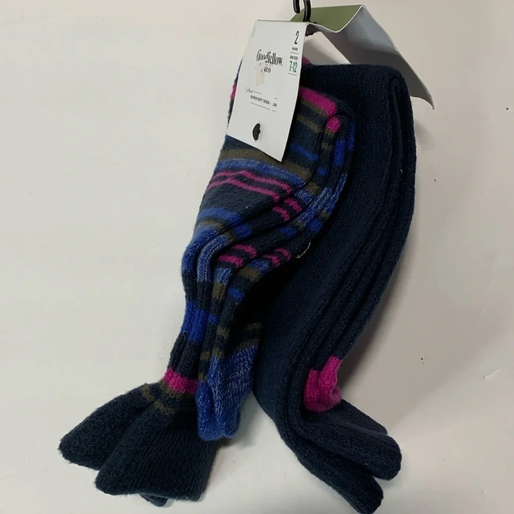 Goodfellow Co Crew Socks 2 Pairs Size 7-12 New